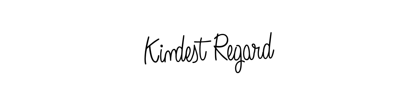 Use a signature maker to create a handwritten signature online. With this signature software, you can design (Angelique-Rose-font-FFP) your own signature for name Kindest Regard. Kindest Regard signature style 5 images and pictures png