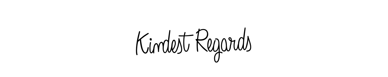 Create a beautiful signature design for name Kindest Regards. With this signature (Angelique-Rose-font-FFP) fonts, you can make a handwritten signature for free. Kindest Regards signature style 5 images and pictures png