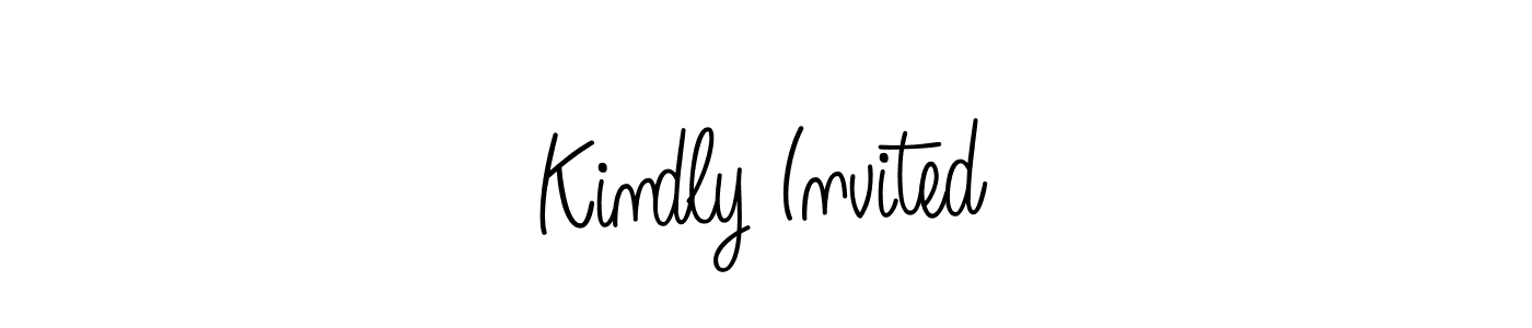 You should practise on your own different ways (Angelique-Rose-font-FFP) to write your name (Kindly Invited) in signature. don't let someone else do it for you. Kindly Invited signature style 5 images and pictures png