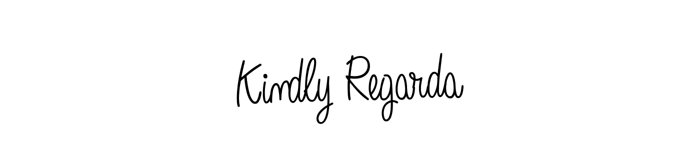 Make a beautiful signature design for name Kindly Regarda. With this signature (Angelique-Rose-font-FFP) style, you can create a handwritten signature for free. Kindly Regarda signature style 5 images and pictures png