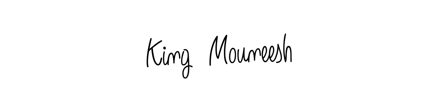 Make a beautiful signature design for name King  Mouneesh. With this signature (Angelique-Rose-font-FFP) style, you can create a handwritten signature for free. King  Mouneesh signature style 5 images and pictures png