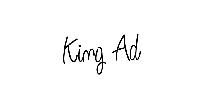 How to make King Ad name signature. Use Angelique-Rose-font-FFP style for creating short signs online. This is the latest handwritten sign. King Ad signature style 5 images and pictures png