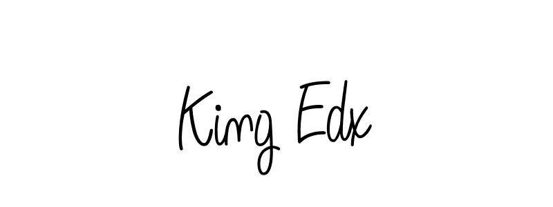 The best way (Angelique-Rose-font-FFP) to make a short signature is to pick only two or three words in your name. The name King Edx include a total of six letters. For converting this name. King Edx signature style 5 images and pictures png