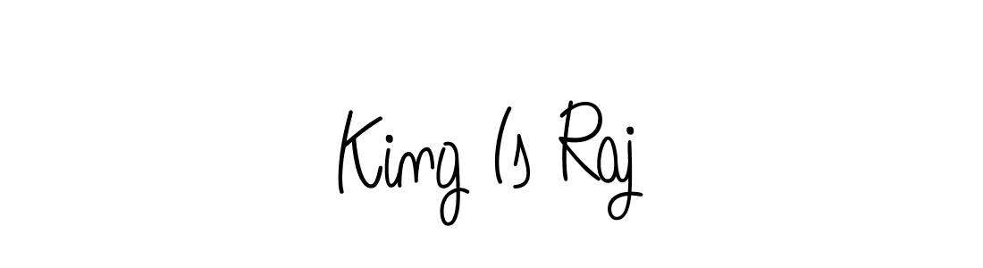 The best way (Angelique-Rose-font-FFP) to make a short signature is to pick only two or three words in your name. The name King Is Raj include a total of six letters. For converting this name. King Is Raj signature style 5 images and pictures png