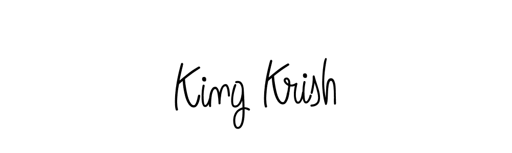 How to Draw King Krish signature style? Angelique-Rose-font-FFP is a latest design signature styles for name King Krish. King Krish signature style 5 images and pictures png