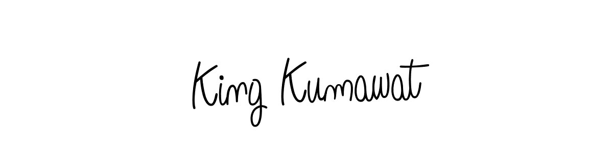 Design your own signature with our free online signature maker. With this signature software, you can create a handwritten (Angelique-Rose-font-FFP) signature for name King Kumawat. King Kumawat signature style 5 images and pictures png