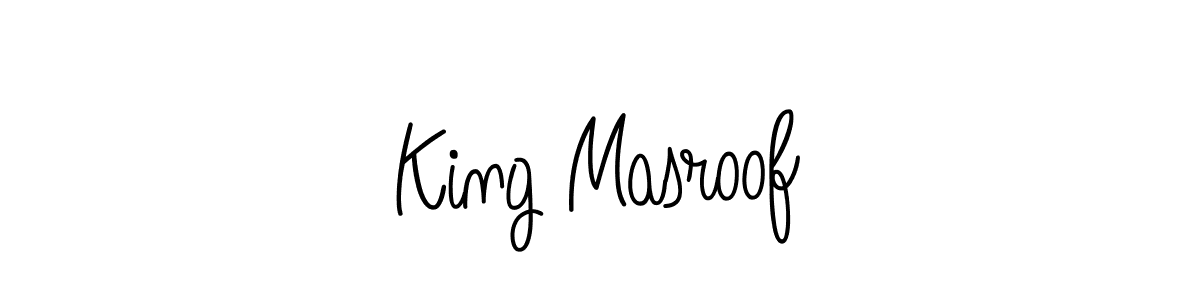 You should practise on your own different ways (Angelique-Rose-font-FFP) to write your name (King Masroof) in signature. don't let someone else do it for you. King Masroof signature style 5 images and pictures png