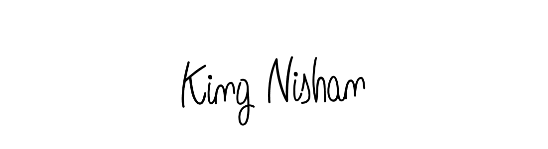 Design your own signature with our free online signature maker. With this signature software, you can create a handwritten (Angelique-Rose-font-FFP) signature for name King Nishan. King Nishan signature style 5 images and pictures png