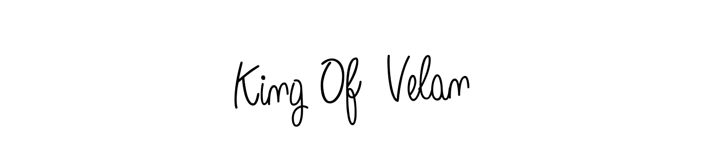 The best way (Angelique-Rose-font-FFP) to make a short signature is to pick only two or three words in your name. The name King Of  Velan include a total of six letters. For converting this name. King Of  Velan signature style 5 images and pictures png