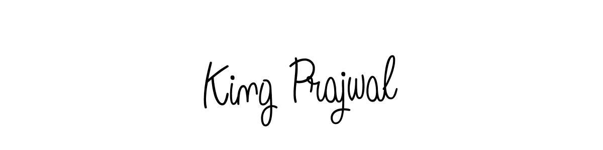 How to make King Prajwal name signature. Use Angelique-Rose-font-FFP style for creating short signs online. This is the latest handwritten sign. King Prajwal signature style 5 images and pictures png