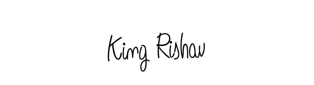 How to make King Rishav signature? Angelique-Rose-font-FFP is a professional autograph style. Create handwritten signature for King Rishav name. King Rishav signature style 5 images and pictures png