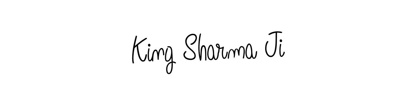 The best way (Angelique-Rose-font-FFP) to make a short signature is to pick only two or three words in your name. The name King Sharma Ji include a total of six letters. For converting this name. King Sharma Ji signature style 5 images and pictures png