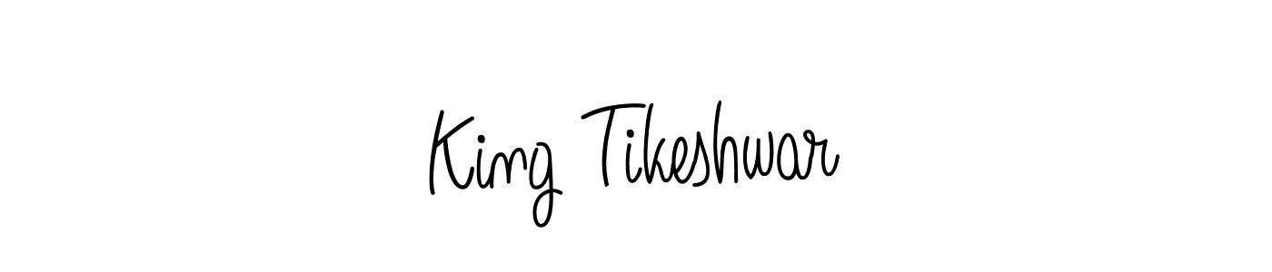 King Tikeshwar stylish signature style. Best Handwritten Sign (Angelique-Rose-font-FFP) for my name. Handwritten Signature Collection Ideas for my name King Tikeshwar. King Tikeshwar signature style 5 images and pictures png