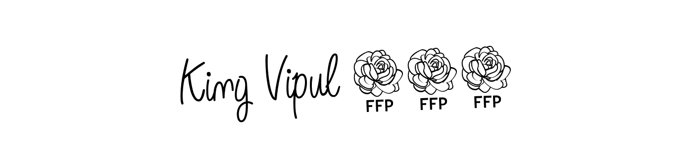 if you are searching for the best signature style for your name King Vipul 988. so please give up your signature search. here we have designed multiple signature styles  using Angelique-Rose-font-FFP. King Vipul 988 signature style 5 images and pictures png