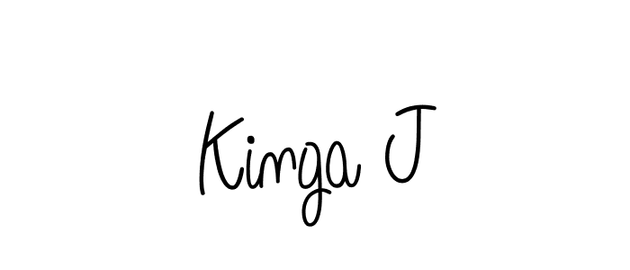 Once you've used our free online signature maker to create your best signature Angelique-Rose-font-FFP style, it's time to enjoy all of the benefits that Kinga J name signing documents. Kinga J signature style 5 images and pictures png