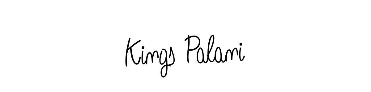 Make a beautiful signature design for name Kings Palani. With this signature (Angelique-Rose-font-FFP) style, you can create a handwritten signature for free. Kings Palani signature style 5 images and pictures png