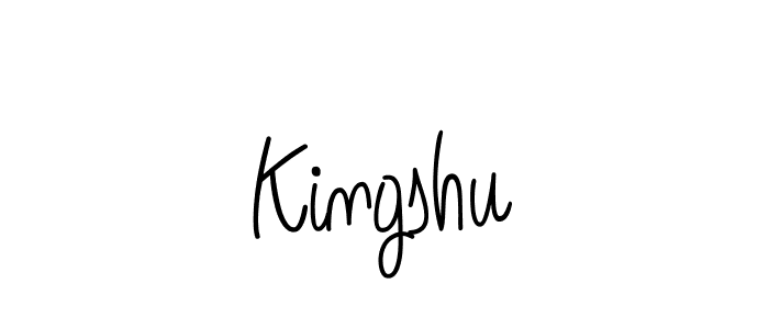 Design your own signature with our free online signature maker. With this signature software, you can create a handwritten (Angelique-Rose-font-FFP) signature for name Kingshu. Kingshu signature style 5 images and pictures png