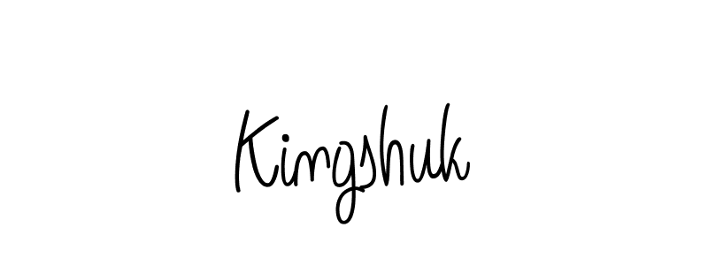 The best way (Angelique-Rose-font-FFP) to make a short signature is to pick only two or three words in your name. The name Kingshuk include a total of six letters. For converting this name. Kingshuk signature style 5 images and pictures png