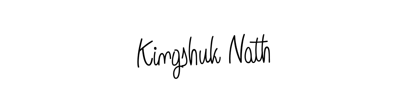 How to Draw Kingshuk Nath signature style? Angelique-Rose-font-FFP is a latest design signature styles for name Kingshuk Nath. Kingshuk Nath signature style 5 images and pictures png
