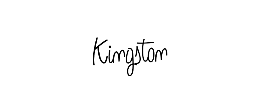 The best way (Angelique-Rose-font-FFP) to make a short signature is to pick only two or three words in your name. The name Kingston  include a total of six letters. For converting this name. Kingston  signature style 5 images and pictures png