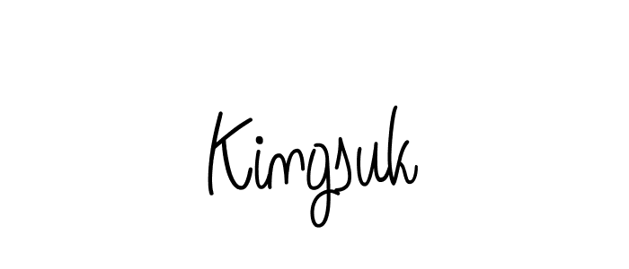 Once you've used our free online signature maker to create your best signature Angelique-Rose-font-FFP style, it's time to enjoy all of the benefits that Kingsuk name signing documents. Kingsuk signature style 5 images and pictures png