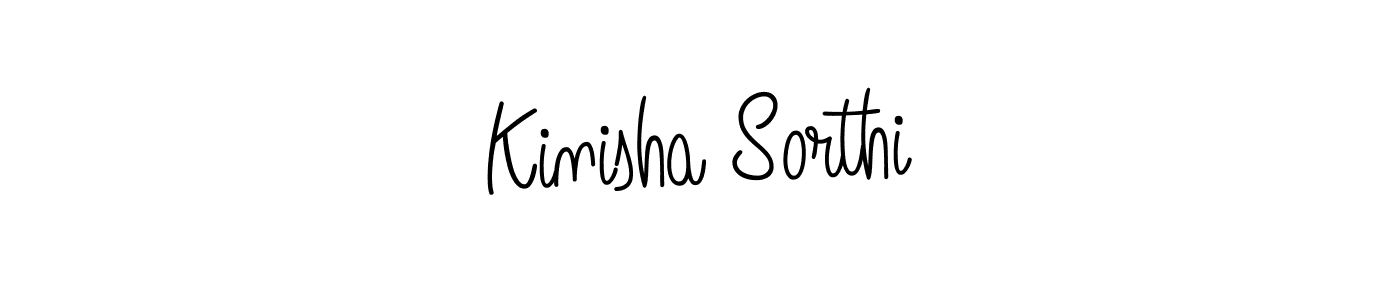 Make a beautiful signature design for name Kinisha Sorthi. With this signature (Angelique-Rose-font-FFP) style, you can create a handwritten signature for free. Kinisha Sorthi signature style 5 images and pictures png