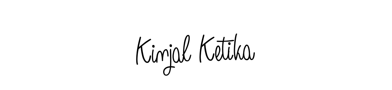 How to make Kinjal Ketika name signature. Use Angelique-Rose-font-FFP style for creating short signs online. This is the latest handwritten sign. Kinjal Ketika signature style 5 images and pictures png