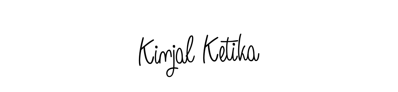 Also we have Kinjal Ketika name is the best signature style. Create professional handwritten signature collection using Angelique-Rose-font-FFP autograph style. Kinjal Ketika signature style 5 images and pictures png