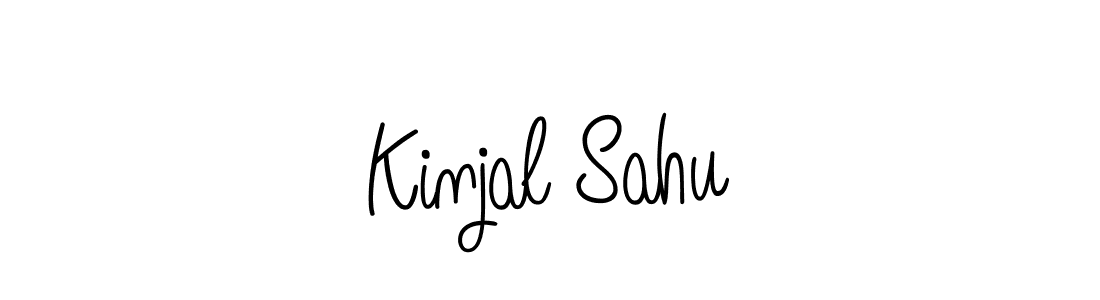 Make a beautiful signature design for name Kinjal Sahu. With this signature (Angelique-Rose-font-FFP) style, you can create a handwritten signature for free. Kinjal Sahu signature style 5 images and pictures png