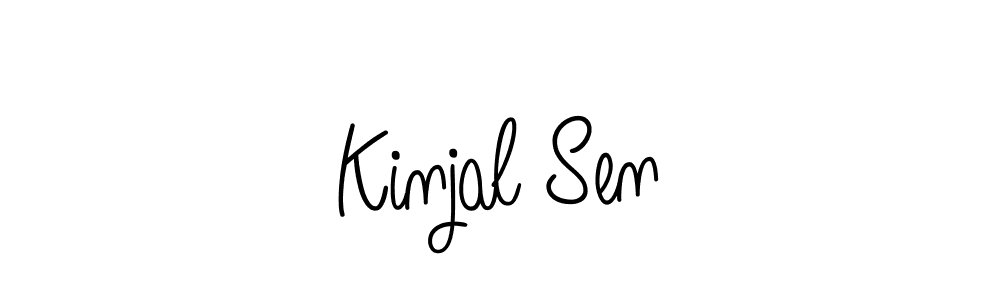 Angelique-Rose-font-FFP is a professional signature style that is perfect for those who want to add a touch of class to their signature. It is also a great choice for those who want to make their signature more unique. Get Kinjal Sen name to fancy signature for free. Kinjal Sen signature style 5 images and pictures png