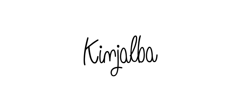 How to make Kinjalba name signature. Use Angelique-Rose-font-FFP style for creating short signs online. This is the latest handwritten sign. Kinjalba signature style 5 images and pictures png