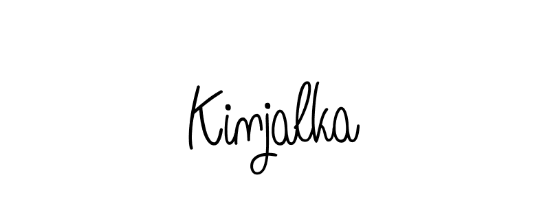 Use a signature maker to create a handwritten signature online. With this signature software, you can design (Angelique-Rose-font-FFP) your own signature for name Kinjalka. Kinjalka signature style 5 images and pictures png