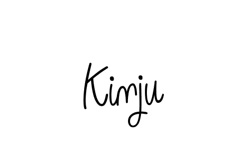 Design your own signature with our free online signature maker. With this signature software, you can create a handwritten (Angelique-Rose-font-FFP) signature for name Kinju. Kinju signature style 5 images and pictures png
