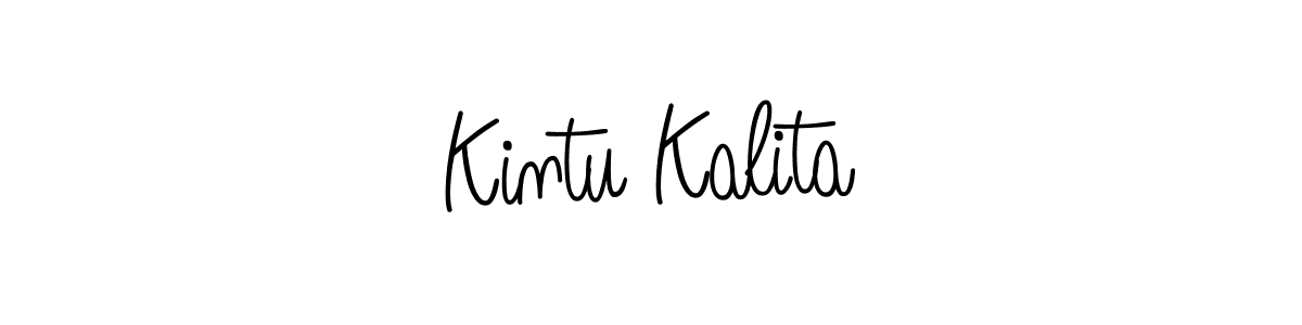 Kintu Kalita stylish signature style. Best Handwritten Sign (Angelique-Rose-font-FFP) for my name. Handwritten Signature Collection Ideas for my name Kintu Kalita. Kintu Kalita signature style 5 images and pictures png