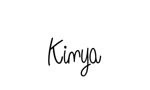 Design your own signature with our free online signature maker. With this signature software, you can create a handwritten (Angelique-Rose-font-FFP) signature for name Kinya. Kinya signature style 5 images and pictures png
