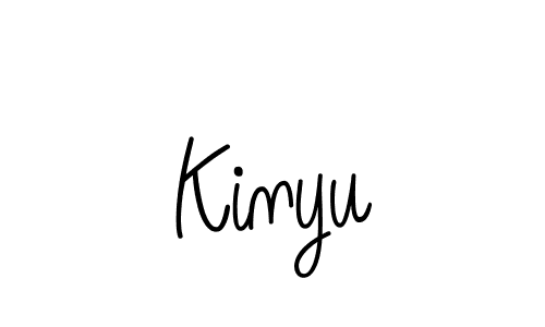 Use a signature maker to create a handwritten signature online. With this signature software, you can design (Angelique-Rose-font-FFP) your own signature for name Kinyu. Kinyu signature style 5 images and pictures png