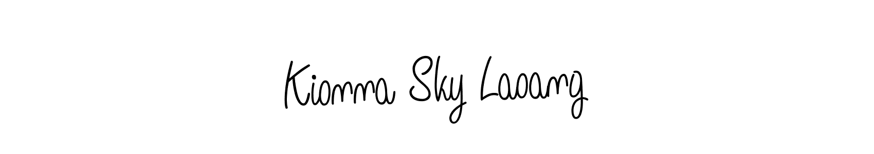 How to Draw Kionna Sky Laoang signature style? Angelique-Rose-font-FFP is a latest design signature styles for name Kionna Sky Laoang. Kionna Sky Laoang signature style 5 images and pictures png