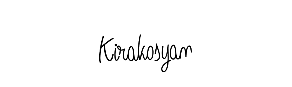 Make a beautiful signature design for name Kirakosyan. With this signature (Angelique-Rose-font-FFP) style, you can create a handwritten signature for free. Kirakosyan signature style 5 images and pictures png