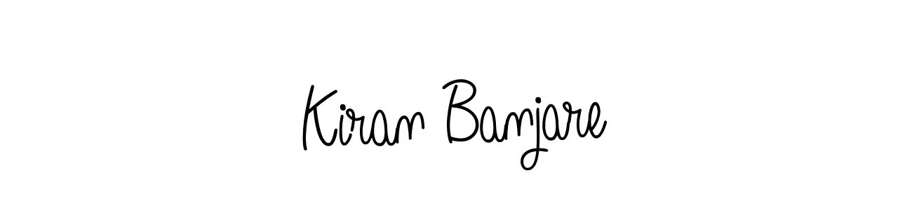 Use a signature maker to create a handwritten signature online. With this signature software, you can design (Angelique-Rose-font-FFP) your own signature for name Kiran Banjare. Kiran Banjare signature style 5 images and pictures png