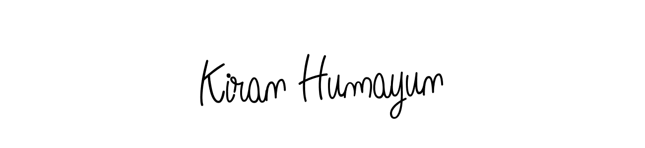 Design your own signature with our free online signature maker. With this signature software, you can create a handwritten (Angelique-Rose-font-FFP) signature for name Kiran Humayun. Kiran Humayun signature style 5 images and pictures png