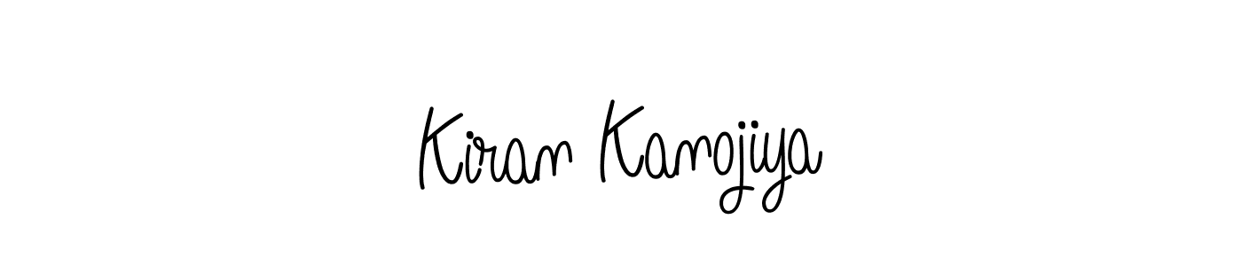 Use a signature maker to create a handwritten signature online. With this signature software, you can design (Angelique-Rose-font-FFP) your own signature for name Kiran Kanojiya. Kiran Kanojiya signature style 5 images and pictures png