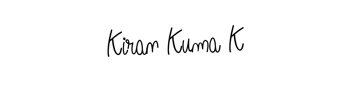 Angelique-Rose-font-FFP is a professional signature style that is perfect for those who want to add a touch of class to their signature. It is also a great choice for those who want to make their signature more unique. Get Kiran Kuma K name to fancy signature for free. Kiran Kuma K signature style 5 images and pictures png