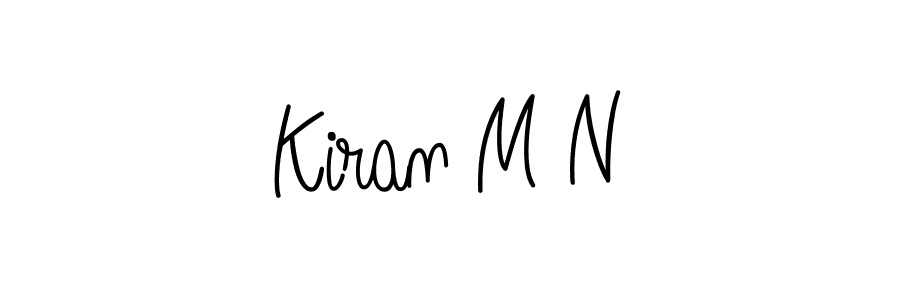 Design your own signature with our free online signature maker. With this signature software, you can create a handwritten (Angelique-Rose-font-FFP) signature for name Kiran M N. Kiran M N signature style 5 images and pictures png