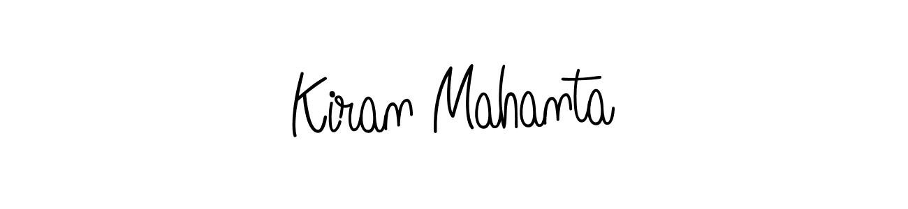 You should practise on your own different ways (Angelique-Rose-font-FFP) to write your name (Kiran Mahanta) in signature. don't let someone else do it for you. Kiran Mahanta signature style 5 images and pictures png