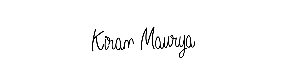 You should practise on your own different ways (Angelique-Rose-font-FFP) to write your name (Kiran Maurya) in signature. don't let someone else do it for you. Kiran Maurya signature style 5 images and pictures png