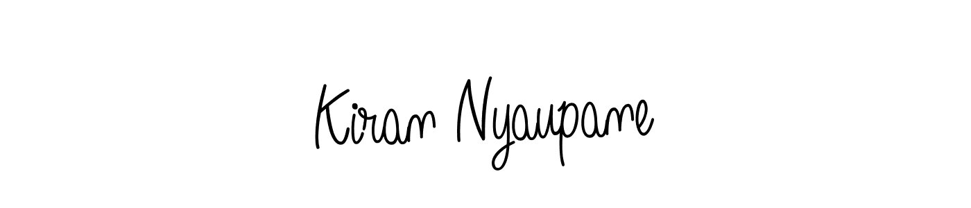 How to make Kiran Nyaupane name signature. Use Angelique-Rose-font-FFP style for creating short signs online. This is the latest handwritten sign. Kiran Nyaupane signature style 5 images and pictures png