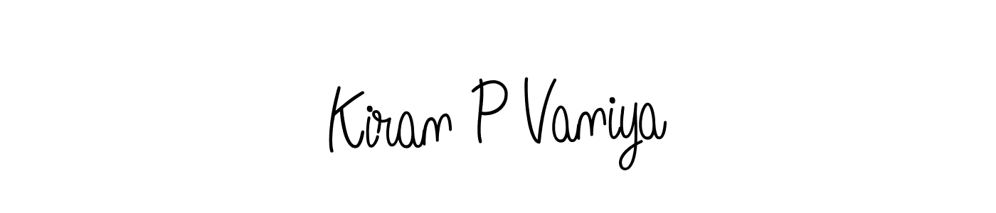 You can use this online signature creator to create a handwritten signature for the name Kiran P Vaniya. This is the best online autograph maker. Kiran P Vaniya signature style 5 images and pictures png