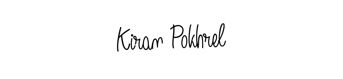 Kiran Pokhrel stylish signature style. Best Handwritten Sign (Angelique-Rose-font-FFP) for my name. Handwritten Signature Collection Ideas for my name Kiran Pokhrel. Kiran Pokhrel signature style 5 images and pictures png