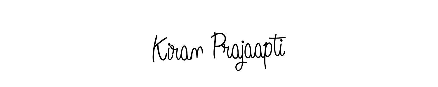 How to make Kiran Prajaapti name signature. Use Angelique-Rose-font-FFP style for creating short signs online. This is the latest handwritten sign. Kiran Prajaapti signature style 5 images and pictures png