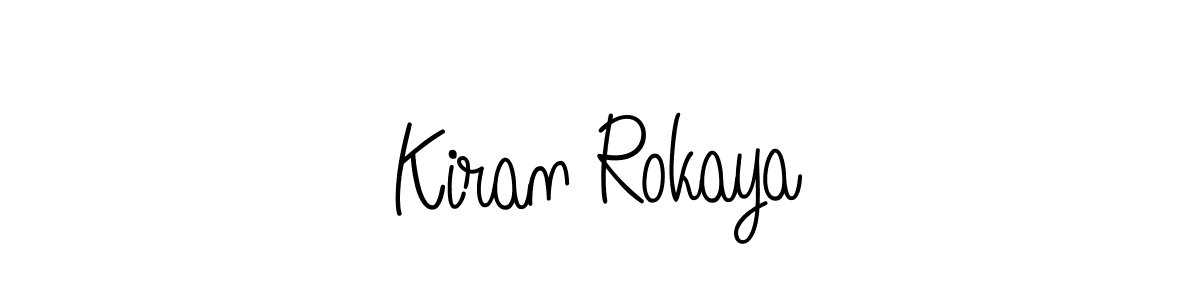 Design your own signature with our free online signature maker. With this signature software, you can create a handwritten (Angelique-Rose-font-FFP) signature for name Kiran Rokaya. Kiran Rokaya signature style 5 images and pictures png